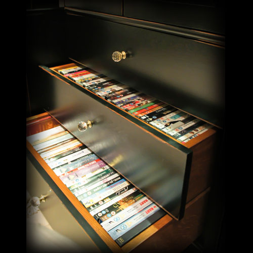 Media Cabinet: Detail of draws